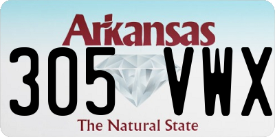 AR license plate 305VWX