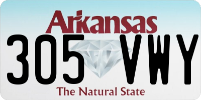 AR license plate 305VWY