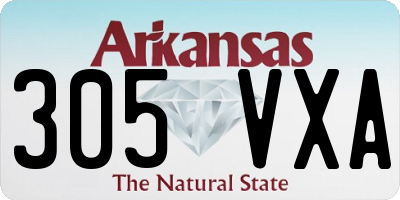 AR license plate 305VXA