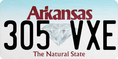 AR license plate 305VXE