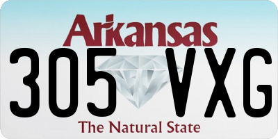 AR license plate 305VXG