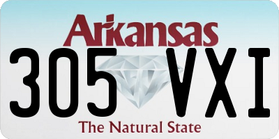 AR license plate 305VXI