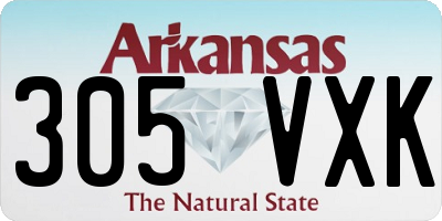 AR license plate 305VXK