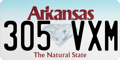 AR license plate 305VXM
