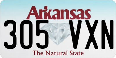 AR license plate 305VXN