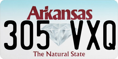 AR license plate 305VXQ