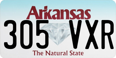 AR license plate 305VXR