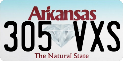 AR license plate 305VXS