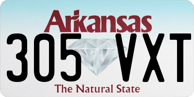 AR license plate 305VXT