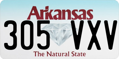 AR license plate 305VXV