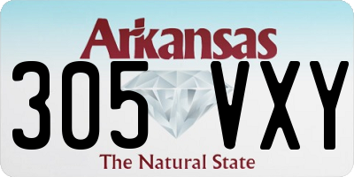 AR license plate 305VXY