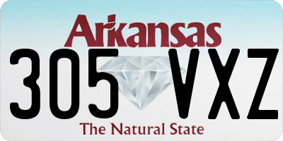 AR license plate 305VXZ