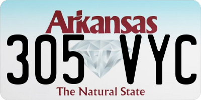 AR license plate 305VYC