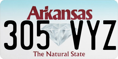 AR license plate 305VYZ