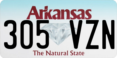 AR license plate 305VZN