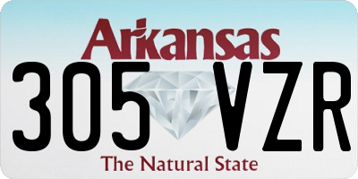 AR license plate 305VZR