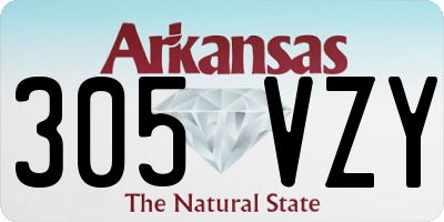 AR license plate 305VZY