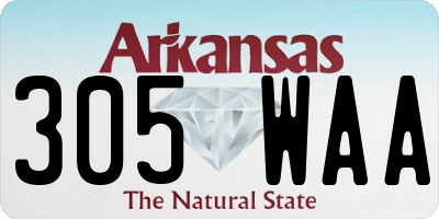 AR license plate 305WAA