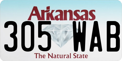 AR license plate 305WAB