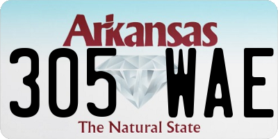 AR license plate 305WAE