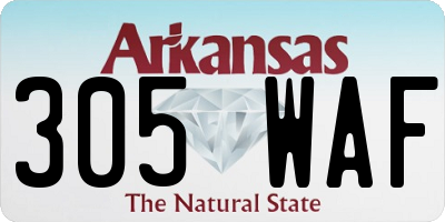 AR license plate 305WAF