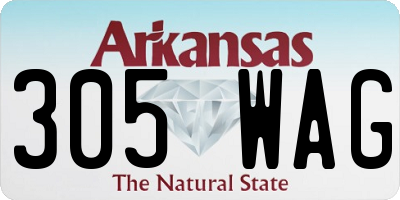 AR license plate 305WAG