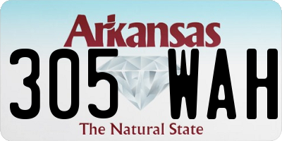 AR license plate 305WAH