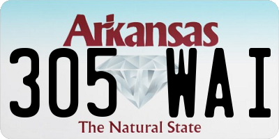 AR license plate 305WAI