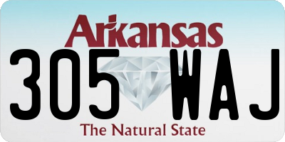 AR license plate 305WAJ