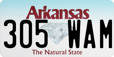 AR license plate 305WAM