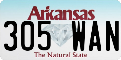 AR license plate 305WAN