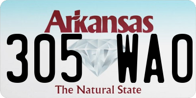 AR license plate 305WAO