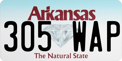 AR license plate 305WAP
