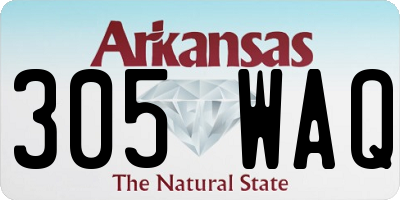 AR license plate 305WAQ