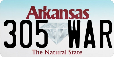 AR license plate 305WAR