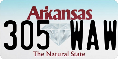 AR license plate 305WAW