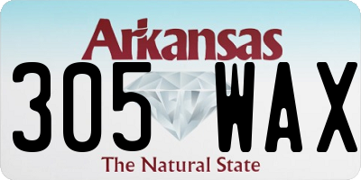 AR license plate 305WAX