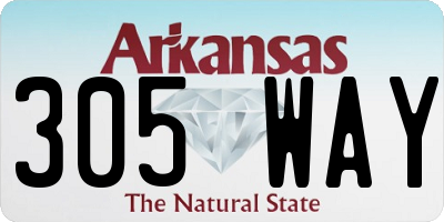 AR license plate 305WAY