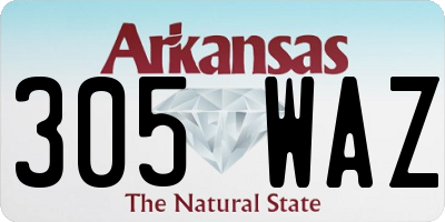 AR license plate 305WAZ
