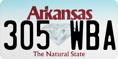 AR license plate 305WBA