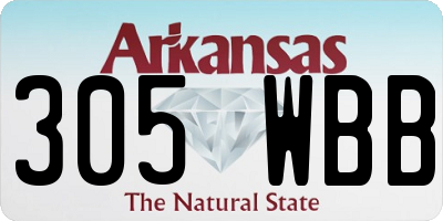 AR license plate 305WBB