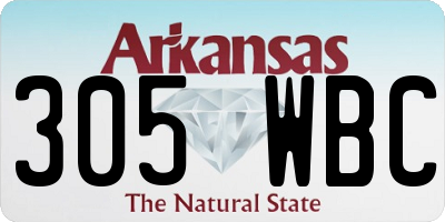 AR license plate 305WBC