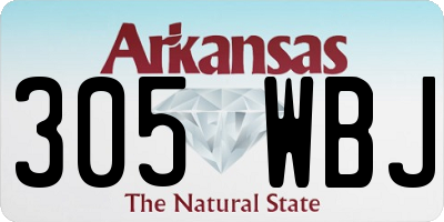 AR license plate 305WBJ