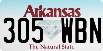 AR license plate 305WBN