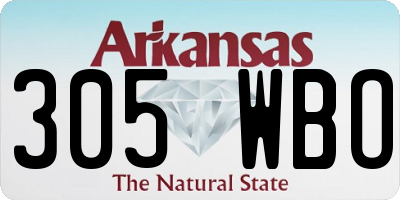 AR license plate 305WBO