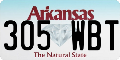AR license plate 305WBT