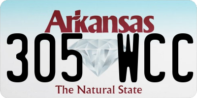 AR license plate 305WCC