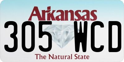 AR license plate 305WCD