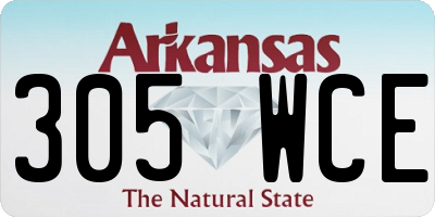 AR license plate 305WCE