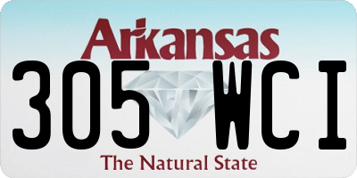 AR license plate 305WCI